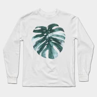 Variegated Monstera Leaf Long Sleeve T-Shirt